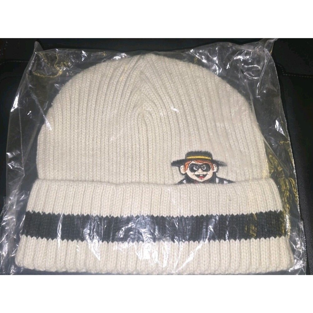 McDonald’s Hamburglar Stripe Knit Hat Beanie - NEW